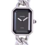 Montre d'occasion CHANEL Première L femme quartz bracelet acier - vue D1