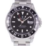Montre d'occasion ROLEX GMT-Master homme mouvement automatique certifié (cosc) bracelet acier - vue D1