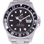 Montre d'occasion ROLEX GMT-Master II homme mouvement automatique certifié (cosc) bracelet acier - vue D1