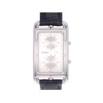 Montre d'occasion HERMES Cape Cod Double Zone homme quartz bracelet cuir cresus - vue 1