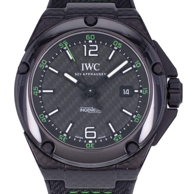 Montre d'occasion IWC Ingenieur Céramique Carbon homme automatique bracelet caoutchouc - vue D1