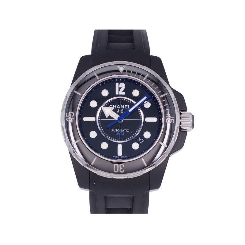 Montre d'occasion CHANEL J12 Marine 42 mm homme automatique bracelet caoutchouc - vue 1