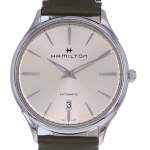Montre d'occasion HAMILTON Jazzmaster Thin Line homme automatique bracelet cuir d'origine - vue D1