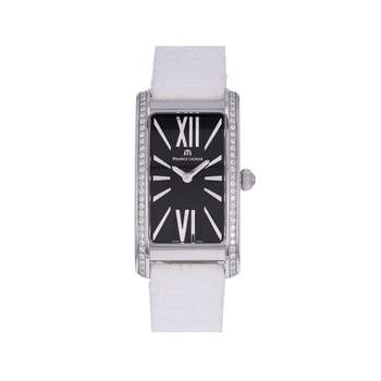 Montre d'occasion MAURICE LACROIX Fiaba Diamants femme quartz bracelet cuir d'origine