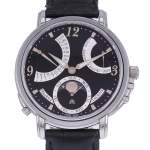 Montre d'occasion MAURICE LACROIX Masterpiece Lune Rétrograde homme mécanique bracelet cuir d'origine - vue D1