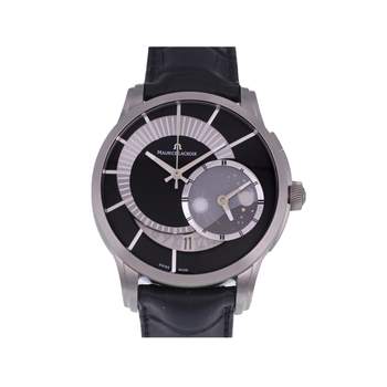 Montre d'occasion MAURICE LACROIX Pontos Décentrique homme mécanique bracelet cuir d'origine