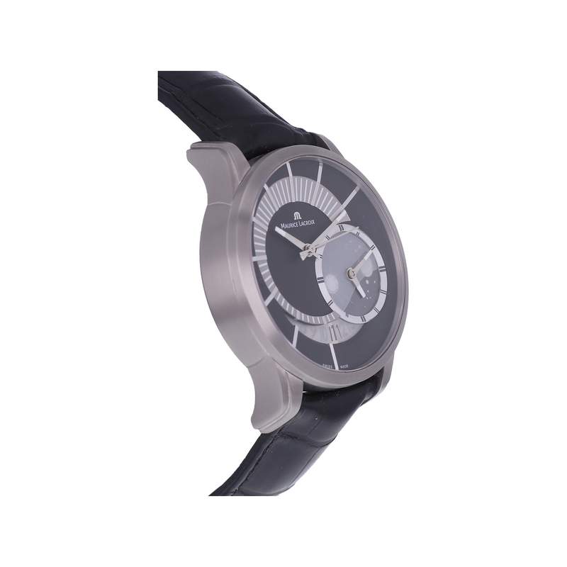 Montre d'occasion MAURICE LACROIX Pontos Décentrique homme mécanique bracelet cuir d'origine - vue 2