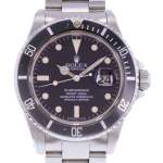 Montre d'occasion ROLEX Submariner Date Vintage homme mouvement automatique certifié (cosc) bracelet acier - vue D1