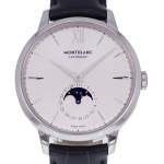 Montre d'occasion MONT BLANC Heritage Spirit Moonphase homme automatique bracelet cuir d'origine - vue D1