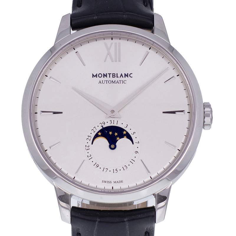 Montre d'occasion MONT BLANC Heritage Spirit Moonphase homme automatique bracelet cuir d'origine - vue D1