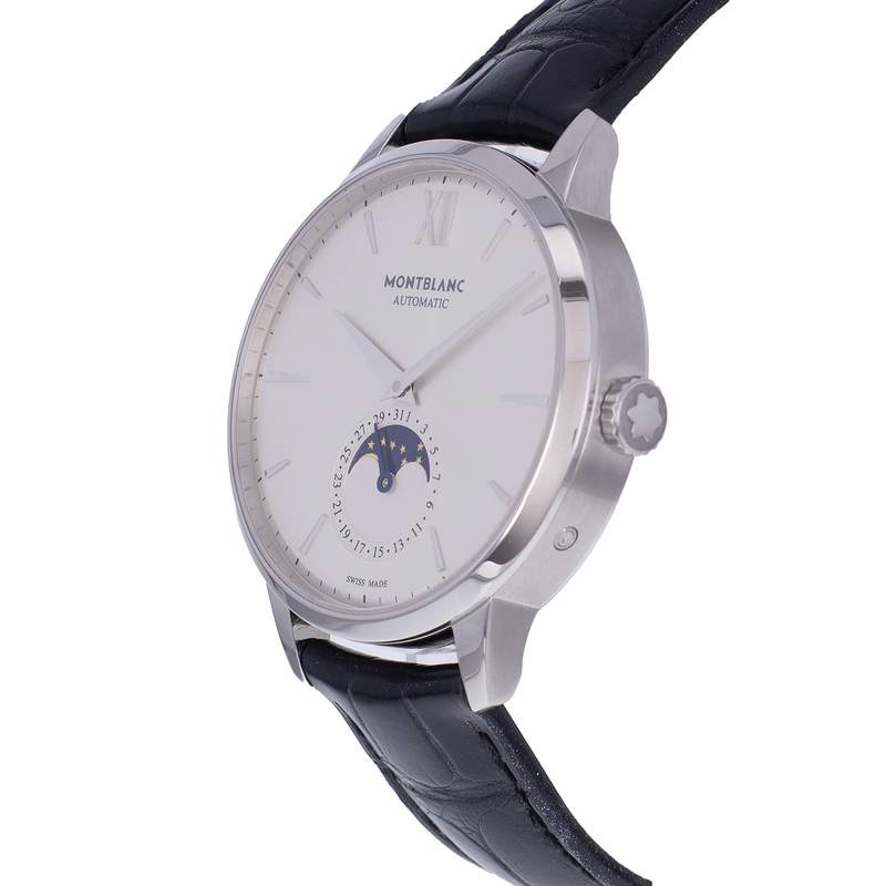 Montre d'occasion MONT BLANC Heritage Spirit Moonphase homme automatique bracelet cuir d'origine - vue D2