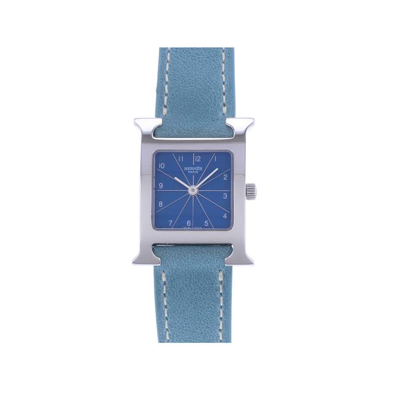 Montre d'occasion HERMES Heure H femme quartz bracelet cuir cresus - vue 1