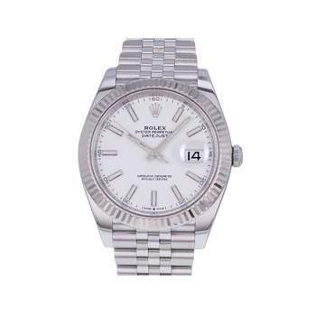 Montre d'occasion ROLEX DateJust 41 homme mouvement automatique certifié (cosc) bracelet acier