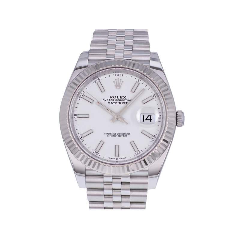 Montre d'occasion ROLEX DateJust 41 homme mouvement automatique certifié (cosc) bracelet acier - vue 1