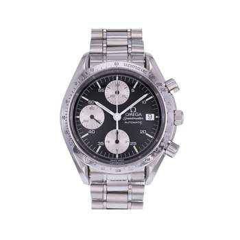 Montre d'occasion OMEGA Speedmaster Date 'Panda' homme automatique bracelet acier