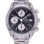 Montre d'occasion OMEGA Speedmaster Date 'Panda' homme automatique bracelet acier - vue D1