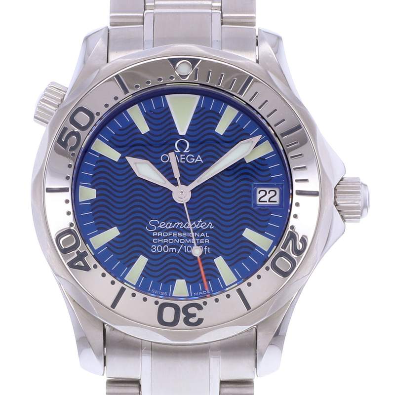Montre d'occasion OMEGA Seamaster 300 Medium homme mouvement automatique certifié (cosc) bracelet acier - vue D1