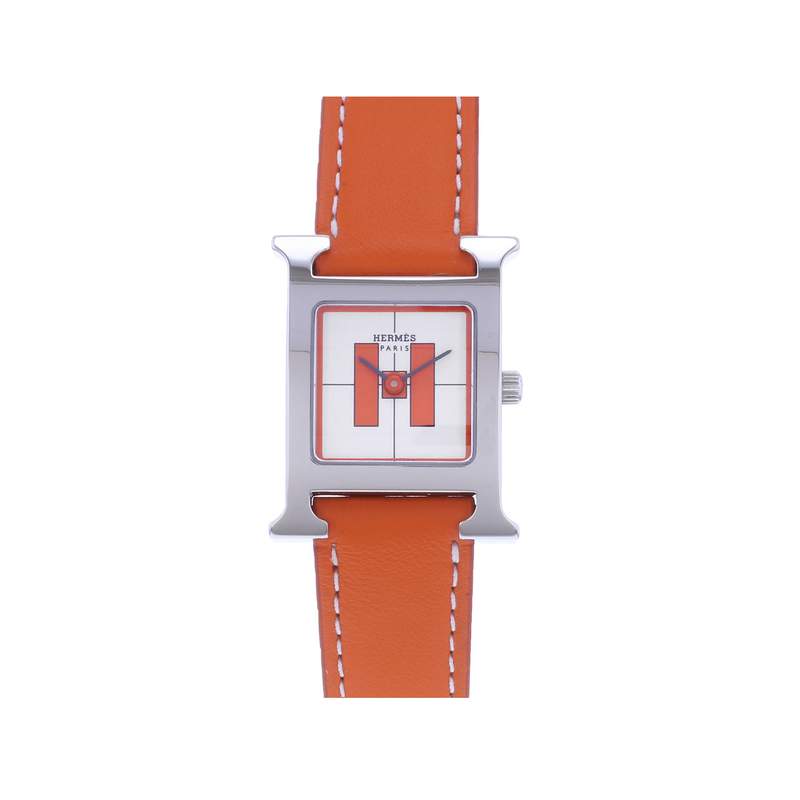 Montre d'occasion HERMES Heure H femme quartz bracelet cuir cresus - vue 1