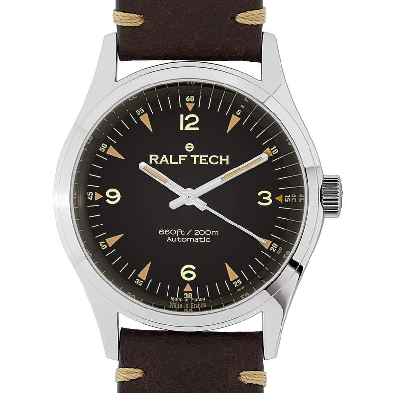 Montre d'occasion RALF TECH Académie Roadking homme automatique bracelet cuir d'origine - vue D1