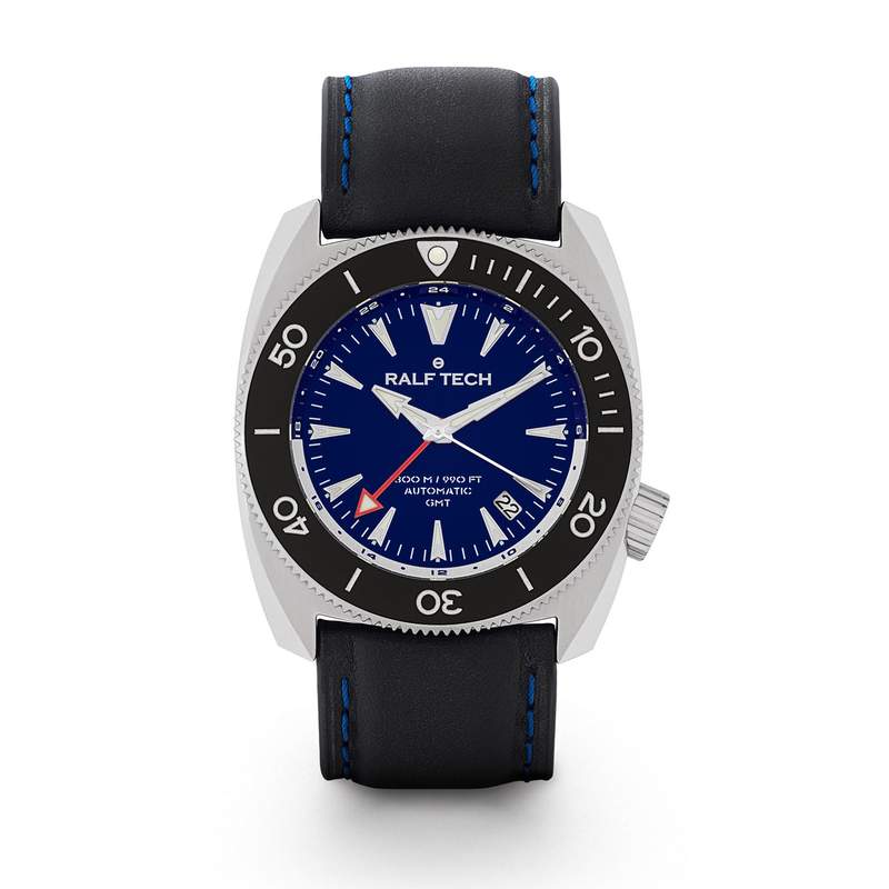 Montre d'occasion RALF TECH WRV 1977 Gmt Ocean homme automatique bracelet cuir d'origine - vue 1