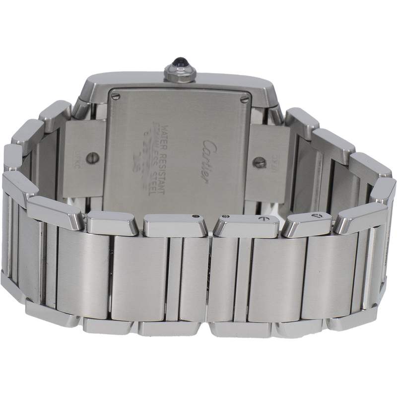 Montre d'occasion CARTIER Tank Française 25mm femme quartz bracelet acier - vue 3