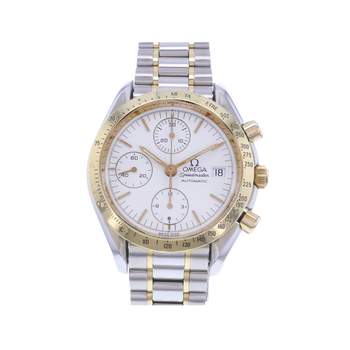 Montre d'occasion OMEGA Speedmaster Date homme automatique bracelet or jaune 750/000 et acier