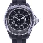 Montre d'occasion CHANEL J12 33 mm femme quartz bracelet caoutchouc - vue D1