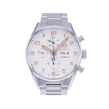 Montre d'occasion TAG HEUER Carrera Chronographe Calibre 16 homme automatique bracelet acier