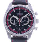 Montre d'occasion ZENITH El Primero 36000 Vph homme automatique bracelet cuir - vue D1