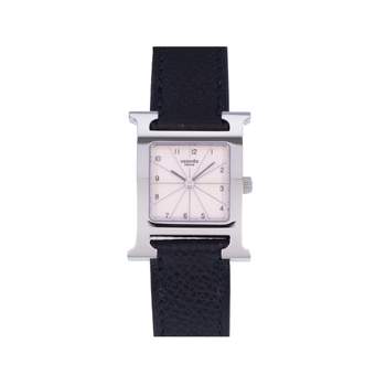 Montre d'occasion HERMES Heure H femme quartz bracelet cuir d'origine