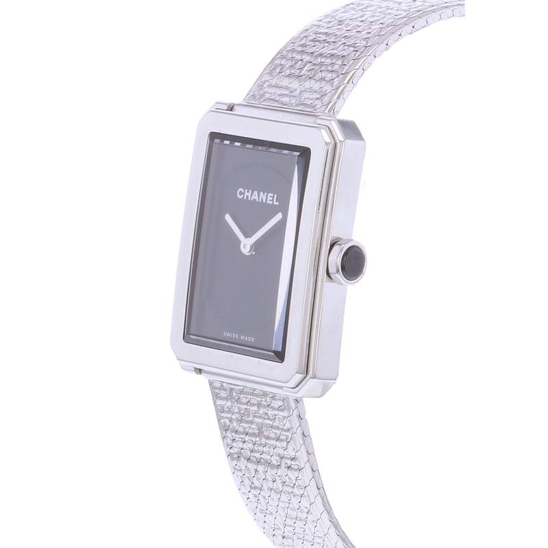 Montre d'occasion CHANEL Boy-Friend Moyen Modèle femme quartz bracelet acier - vue D2