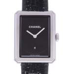 Montre d'occasion CHANEL Boy-Friend Moyen Modèle femme quartz bracelet cuir d'origine - vue D1