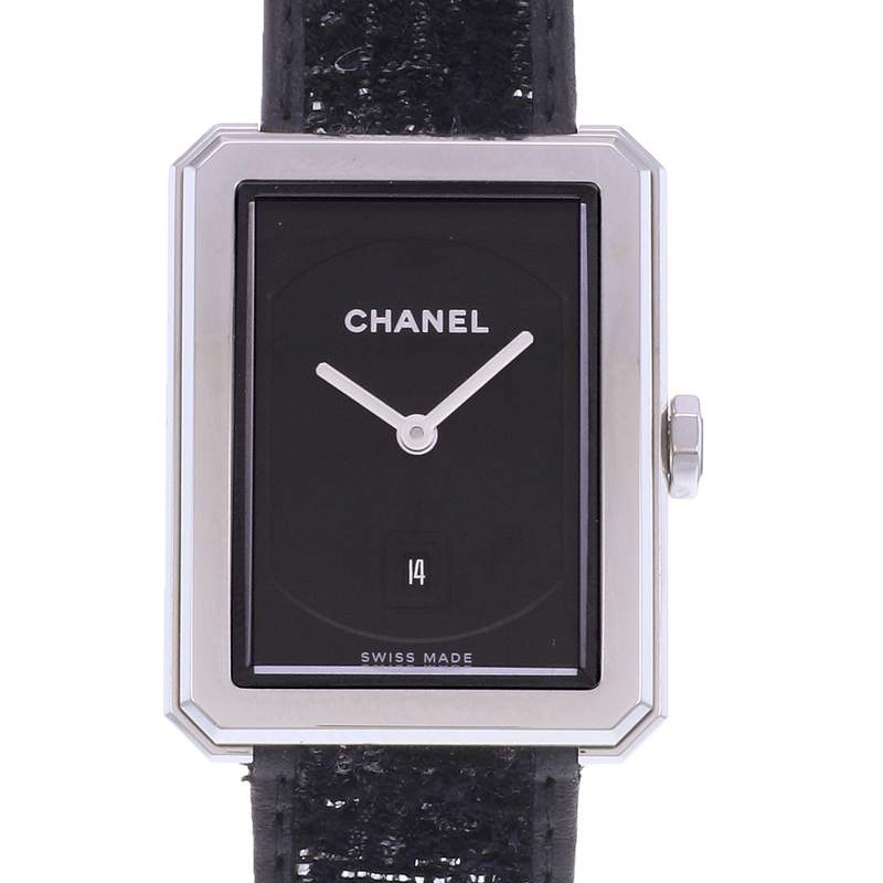 Montre d'occasion CHANEL Boy-Friend Moyen Modèle femme quartz bracelet cuir d'origine - vue D1