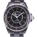 Montre d'occasion CHANEL J12 38 mm Rubis femme automatique bracelet céramique - vue D1