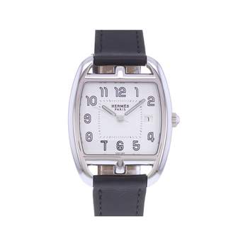 Montre d'occasion HERMES Cape Cod Tonneau mixte quartz bracelet cuir cresus
