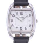 Montre d'occasion HERMES Cape Cod Tonneau mixte quartz bracelet cuir cresus - vue D1