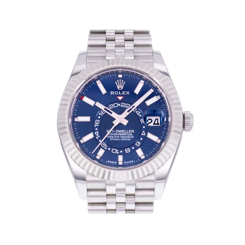 Montre d'occasion ROLEX Sky-Dweller homme mouvement automatique certifié (cosc) bracelet acier - vue 1