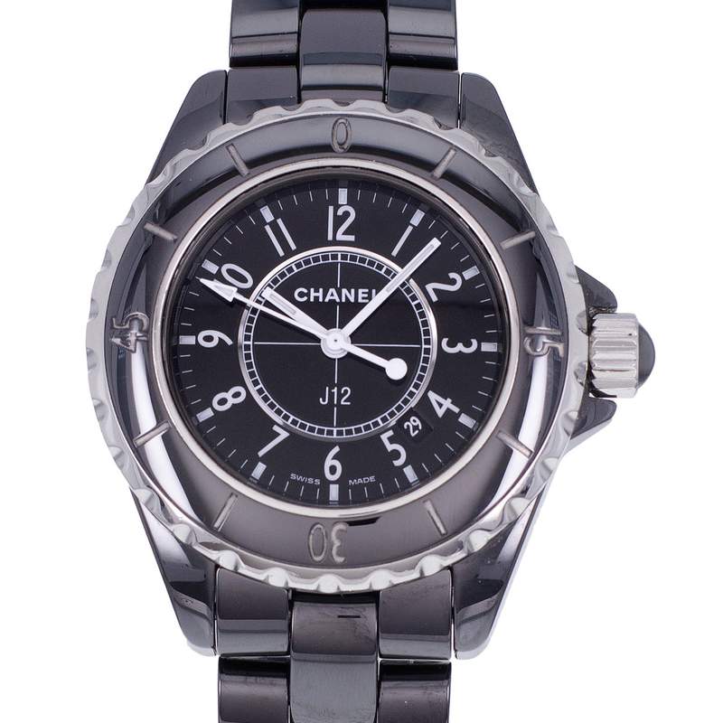 Montre d'occasion CHANEL J12 33 mm femme quartz bracelet céramique - vue D1