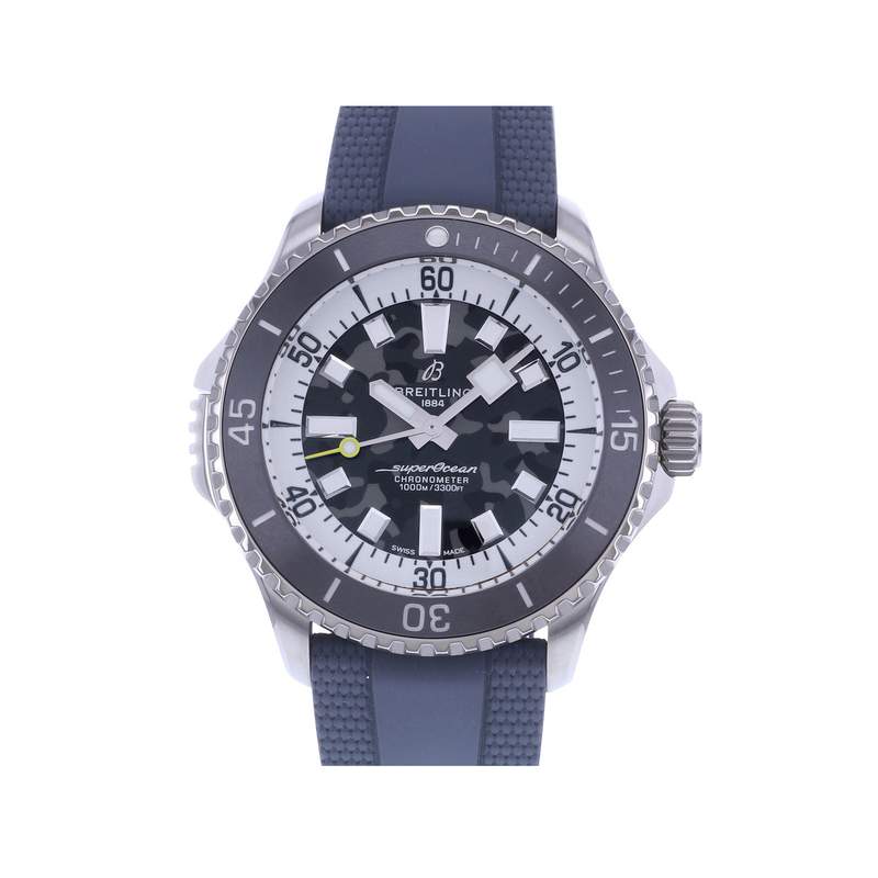 Montre d'occasion BREITLING SuperOcean Super Diver 46 homme mouvement automatique certifié (cosc) bracelet caoutchouc - vue 1