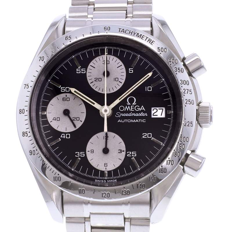 Montre d'occasion OMEGA Speedmaster Date Panda homme automatique bracelet acier - vue D1