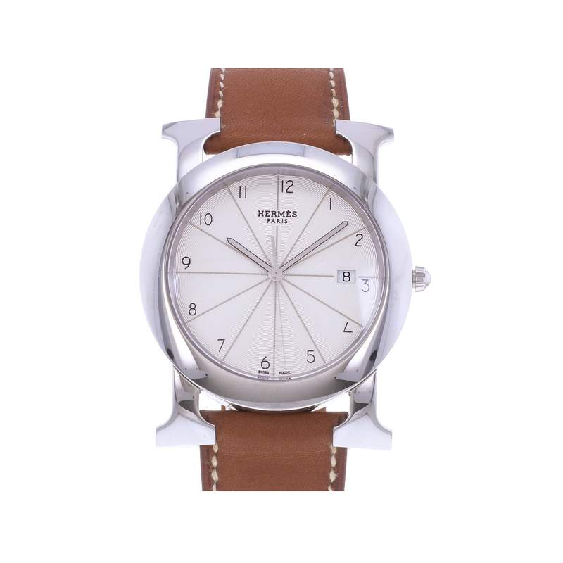 Montre d'occasion HERMES Heure H Ronde mixte quartz bracelet cuir d'origine - vue 1