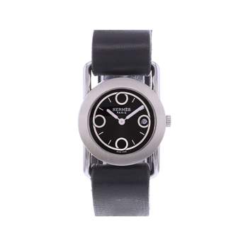 Montre d'occasion HERMES Barenia Ronde femme quartz bracelet cuir d'origine