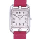 Montre d'occasion HERMES Cape Cod femme quartz bracelet cuir - vue D1