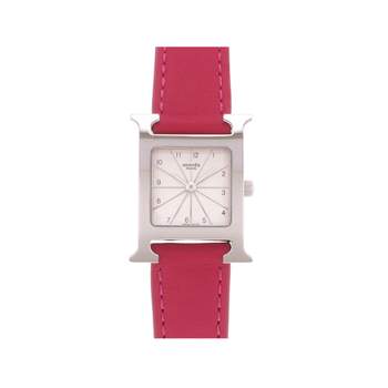 Montre d'occasion HERMES Heure H femme quartz bracelet cuir