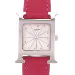 Montre d'occasion HERMES Heure H femme quartz bracelet cuir - vue D1