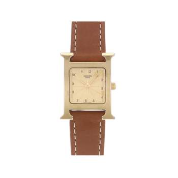 Montre d'occasion HERMES Heure H femme quartz bracelet cuir cresus