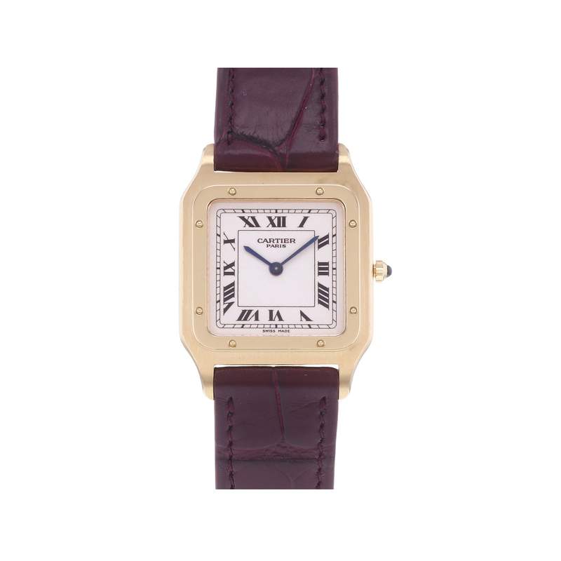 Montre d'occasion CARTIER Santos Dumont Collection Privée mixte mécanique bracelet cuir cresus - vue 1