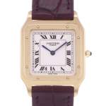 Montre d'occasion CARTIER Santos Dumont Collection Privée mixte mécanique bracelet cuir cresus - vue D1