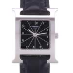 Montre d'occasion HERMES Heure H femme quartz bracelet cuir - vue D1