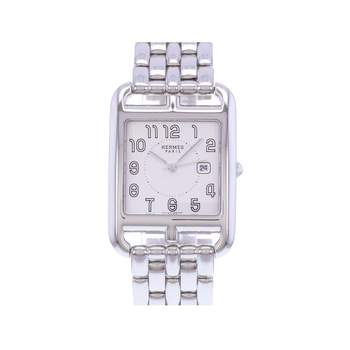 Montre d'occasion HERMES Cape Cod GM femme quartz bracelet acier